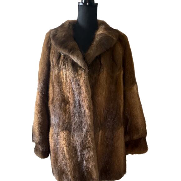 Vintage Muskrat Fur Stroller Coat - Picture 1 of 4